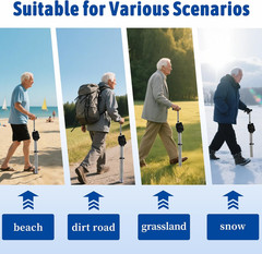 Walking Cane with Seat, Adjustable Height 34″-38″ Cane Chair Capacity 220Lbs, Fo