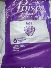 Poise Fresh Protection Pads – Moderate Long (54 Count)