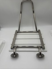 Wall Mounted Folding Shower Seat 350 lb Plastic Wood Stainless Steel Bench