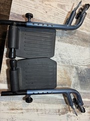 BLUE WHEELCHAIR FEET FOOTREST ADJUSTABLE