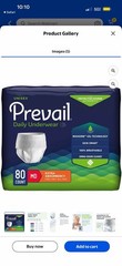 Prevail Per-Fit Daily Underwear, Medium 34-46, 20-Pack (4-Pack)