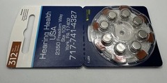 Hearing Aid Batteries Size 312 – 1.45V Zinc-Air – Pack of 8, Long Life