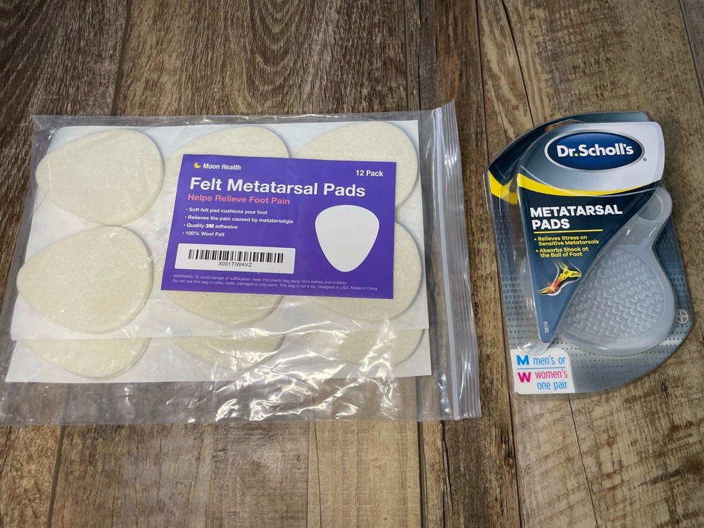 Dr. Scholl’s Metatarsal Pads + Moon Health Felt Pads Foot Pain Relief Lot
