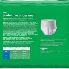 Amazon Basics Incontinence Underwear Men, Max Absorbency, Extra Large XL 48 ct