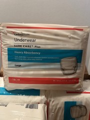 72 Count Incontinence Underwear (4 Packs 18) Heavy Unisex Large Cardinal Health