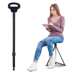 Walking Cane with Seat Folding Lightweight, 34 inches 2in1 Cane Stool for Adu…
