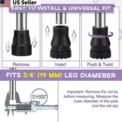 supregear Rubber Cane Tips, (3/4″, 4-Pack) Heavy Duty 19 mm (3/4 Inch)