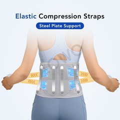 Medical-Grade Lumbar Support Belt for Back Pain Relief with Steel Plates、M-XXL