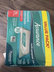 Assurance Unisex Premium Quilted Underpad, Maximum Absorbency, XL 30 Count, (Pac