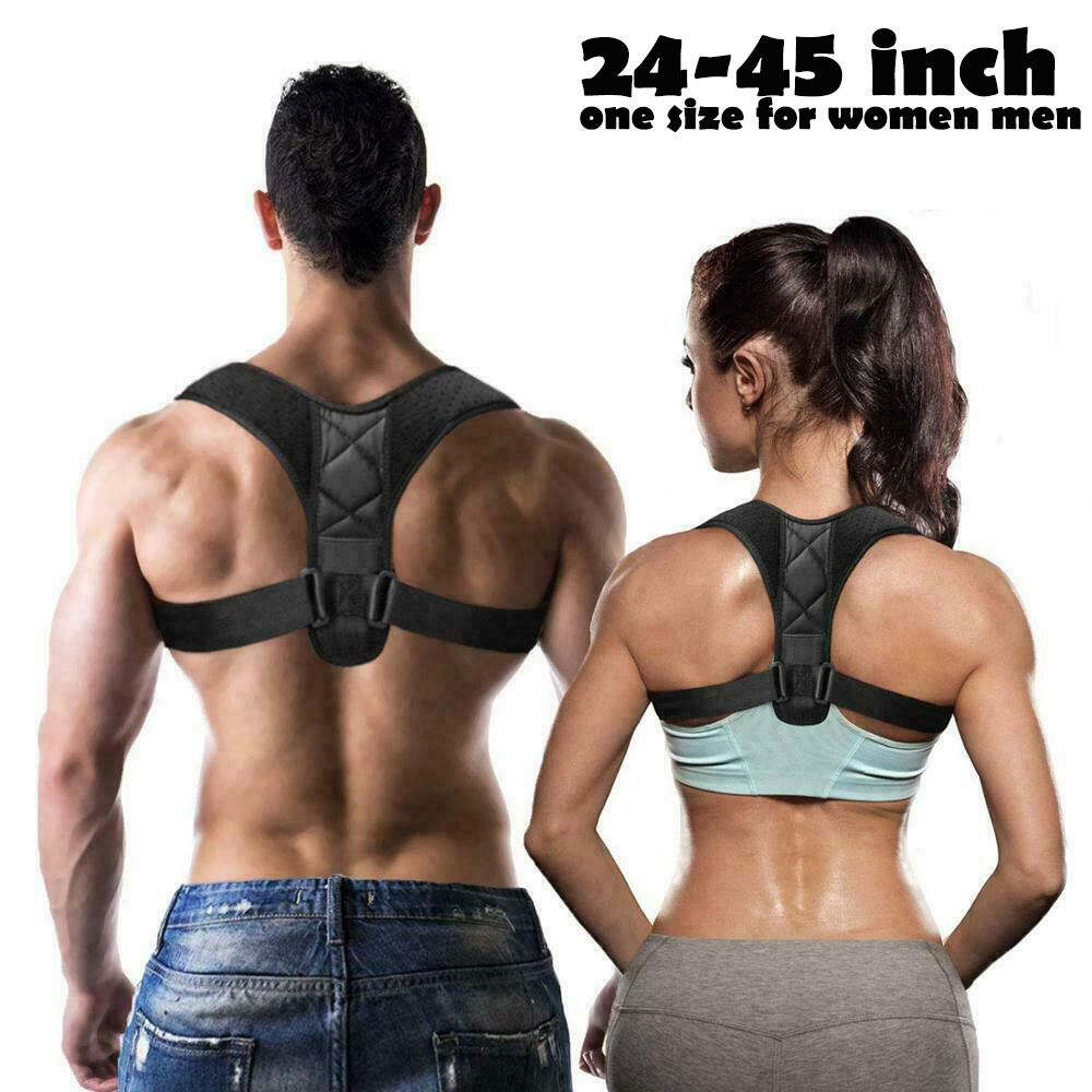 Universal Upper Back Brace Adjustable Fit For Clavicle Back Support Pain Relief