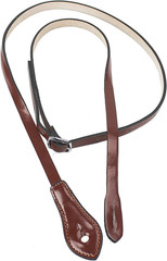 Walker & Williams M-41 Chestnut Brown Leather Mandolin Strap for a or F Types
