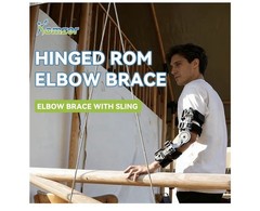 Hinged Elbow Brace,Adjustable Left with Sling Stabilizer Splint Arm Injury Recov