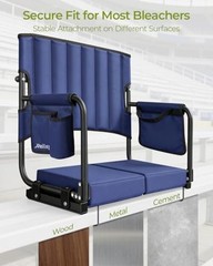 Stadium Seats with Back Support 550LB9″ Higher Back Bleacher Seat for Adults 1