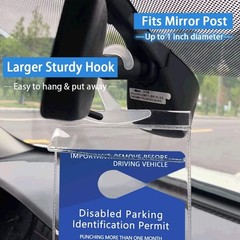 2 PCS Ultra Transparent Handicap Placard Holder – Easy Transfer & Durable Design