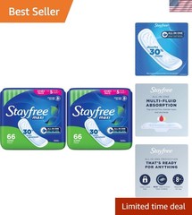 Maxi Pads for Heavy Flow – 132ct Pack with Tri-Block Odor Control & Flexibility
