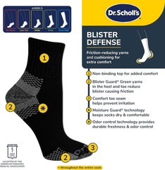 Lightweight Women’s Advanced Relief Crew Socks – 3 Pairs with Blister Resistance