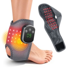 5 Levels Red Light Therapy 660nm Ankle Massager 40 LEDs Beads Heated Ankle Brace