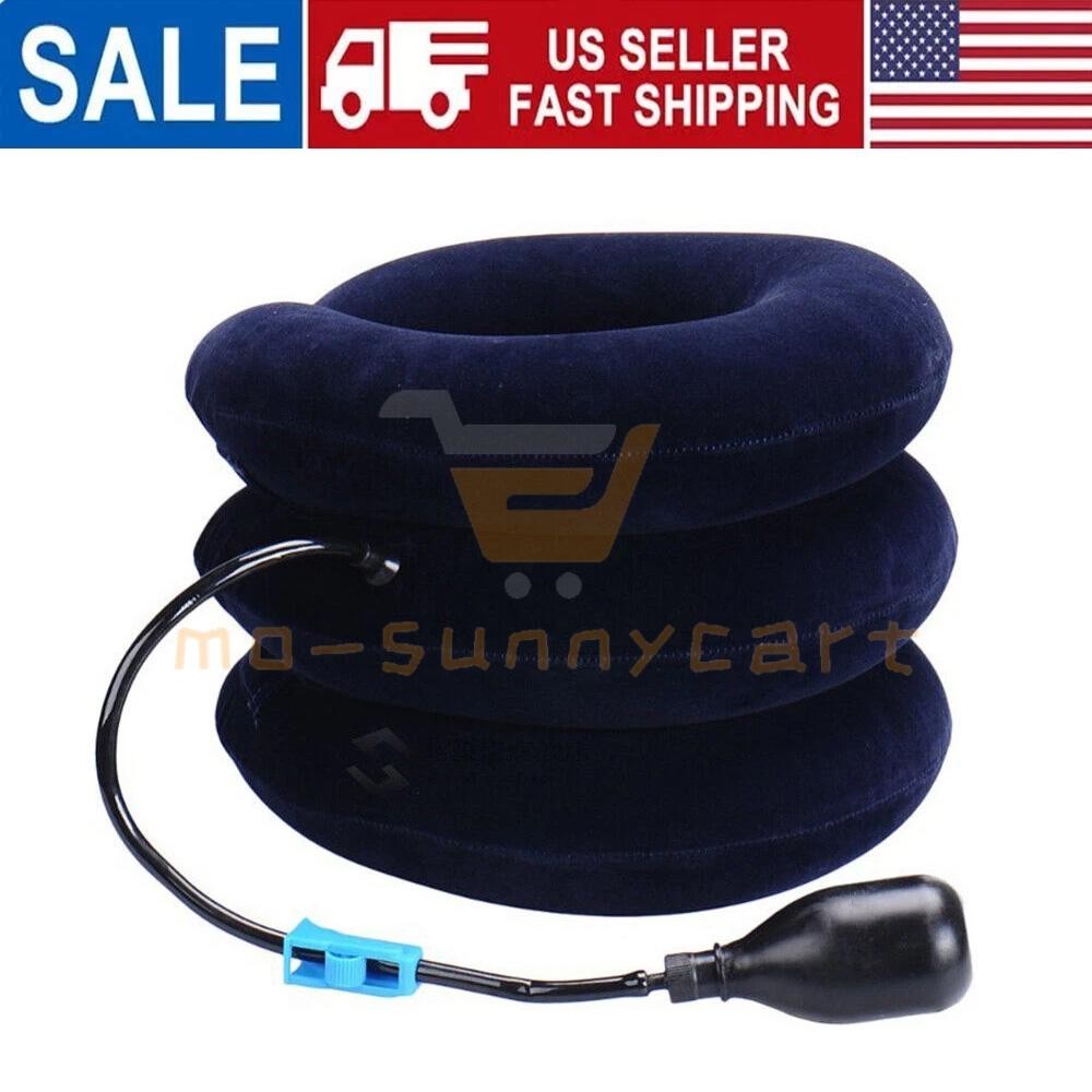 Cervical Neck Traction Device Collar Brace Support Pain Relief Stretcher Therapy