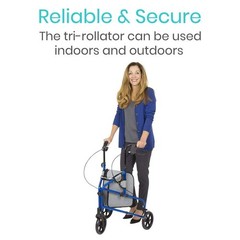 Vive Mobility 3 Wheel Walker – Three Wheeled Rollator for Seniors – Lightweight