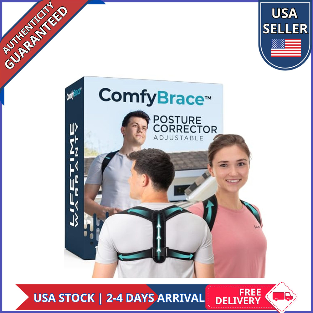 ComfyBrace Posture Corrector Adjustable Back Brace Shoulder Support Pain Relief