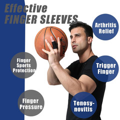 Finger Splint (No Metal Support), 2PCS Upgraded Neoprene Finger Straps/Wraps for