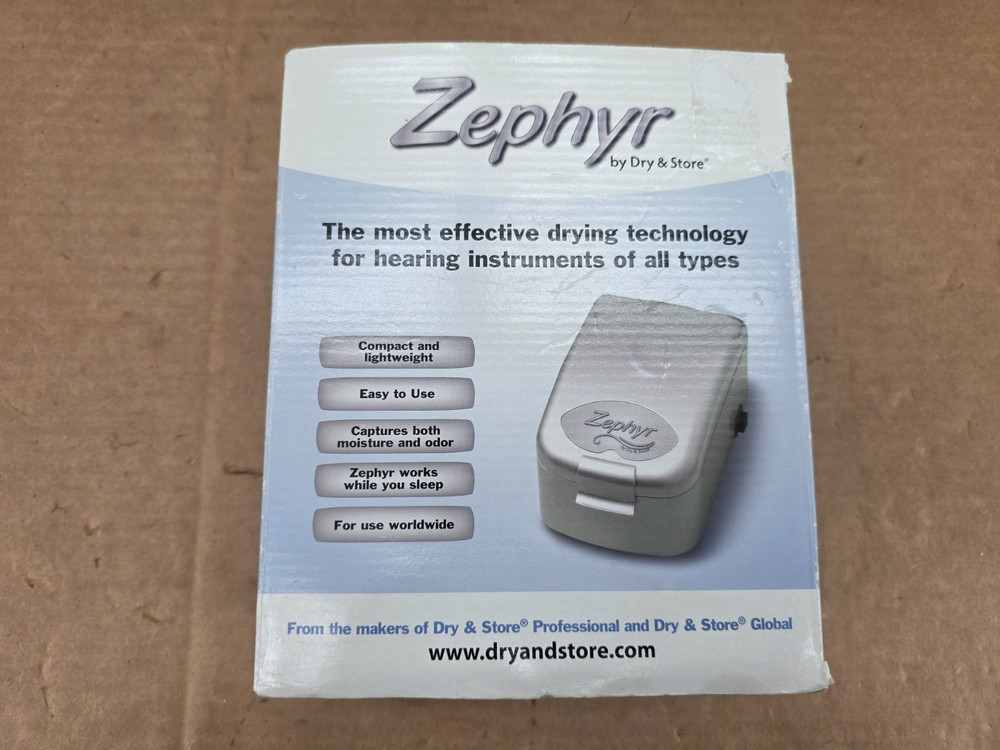 Zephyr by Dry & Store Hearing Instrument Aid Dryer Dehumidifier Storage System