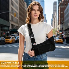 Arm Sling Shoulder Immobilizer, Shoulder Sling for Torn Rotator Left Black