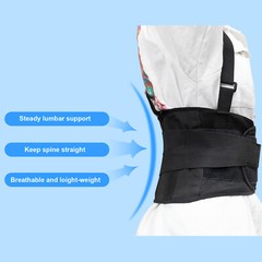 Heavy Duty Weight Lift Lumbar Lower Back Waist Support Belt Brace Suspender Work