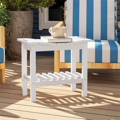 White HDPE Shower Garden Bench 265 lbs Capacity 20.5″L x 11.8″W
