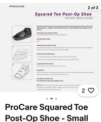 ProCare Squared Toe Post-Op Shoe, Adjustable, Small, Black