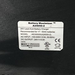 BATTERY MAXIMISER MOBILITY CHAIR 24 V LEAD-ACID BATTERY CHARGER MODEL A24050-2