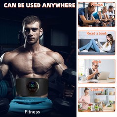 43in-59in EMS Abdominal Muscle Toning Trainer ABS Stimulator Toner Fitness Belt