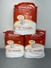 Tranquility SlimLine Disposable Briefs XS 10 Pack Heavy Protection 18-26″ Waist