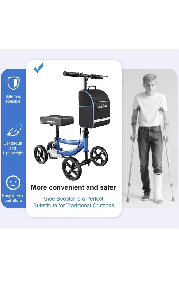 Aojin Knee Scooter/Walker Light Blue Color Brand New