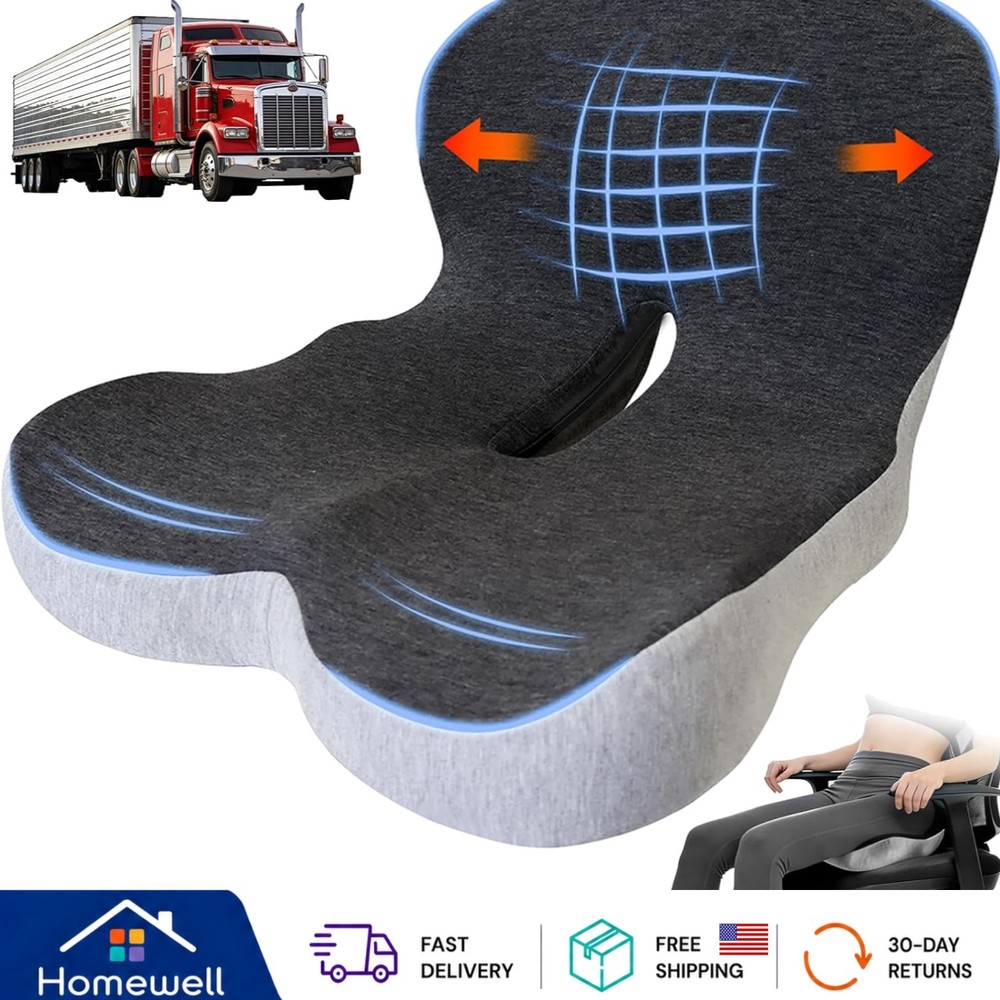 Durable Ergonomic Seat Cushion for Pain Relief – Perfect for Office or Travel
