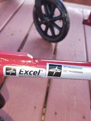 Medline Excel Basic Aluminum Transport Wheelchair Red Lightweight, Detachable F…