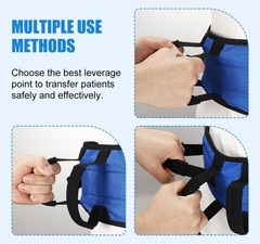 Gait Belt for Senior with 7 Handles, 59″ Anti-Slip Gate Belts Medical for Eld