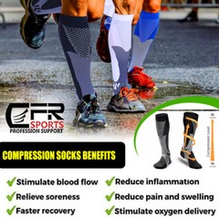 Compression Socks 20-30 mmHg Best Copper Athletic Gym Shin Splints Men Women HG