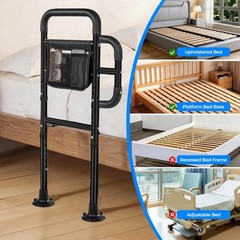Adjustable Bed Rails for Seniors – 400 LBS Safety Assist Handle, Ergonomic Grip,