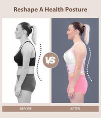 Posture Corrector for Women Adjustable Upper Back Brace Posture Support Back Str