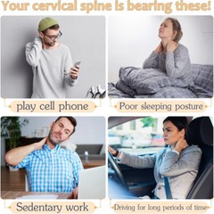 Cervical Neck Traction Device Neck Stretcher Pain Relief Over Door Brace Sleeves