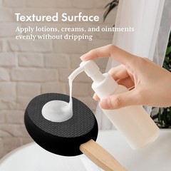 AmazerBath Lotion Applicator for Back, Feet, 4 Replacement 4 Piece Set, Black