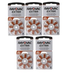 40 Rayovac Extra Size 312 Hearing Aid Batteries PR41 1.4V Zinc Air 8BL