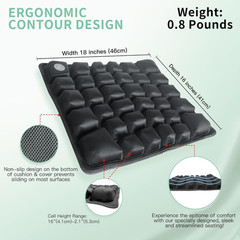 3D Air Inflatable Seat Cushion for Wheelchair & Office Chair – Adjustable Firmne
