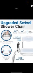 ⭐ Sliding Shower Chair w/ Extra-Wide 360° Swivel Seat 330lbs Tub Transfer Bench