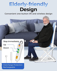 Electric Chair Lift – Floor Lift for Elderly Falls, Support up to 308 LB, IPX8 W
