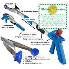 26″ EZ Reacher Deluxe Locking Indoor Reacher Grabber with 5lb Pickup Capacity