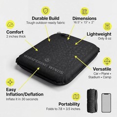 Inflatable Seat Cushion for Travel & Outdoors