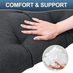 TANYOO Back Pillow for Recliner Lumbar Support Soft Medium, Dark Grey