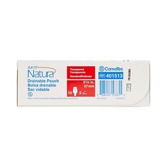 Convatec 401513 SUR-FIT Natura Two-Piece Drainable 12″ Pouch Transparent, 10/BX